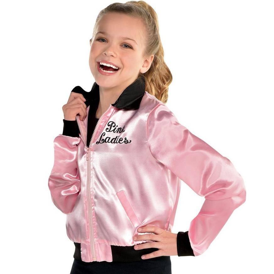 Girls Pink Ladies Jacket - Grease - Size - S/M