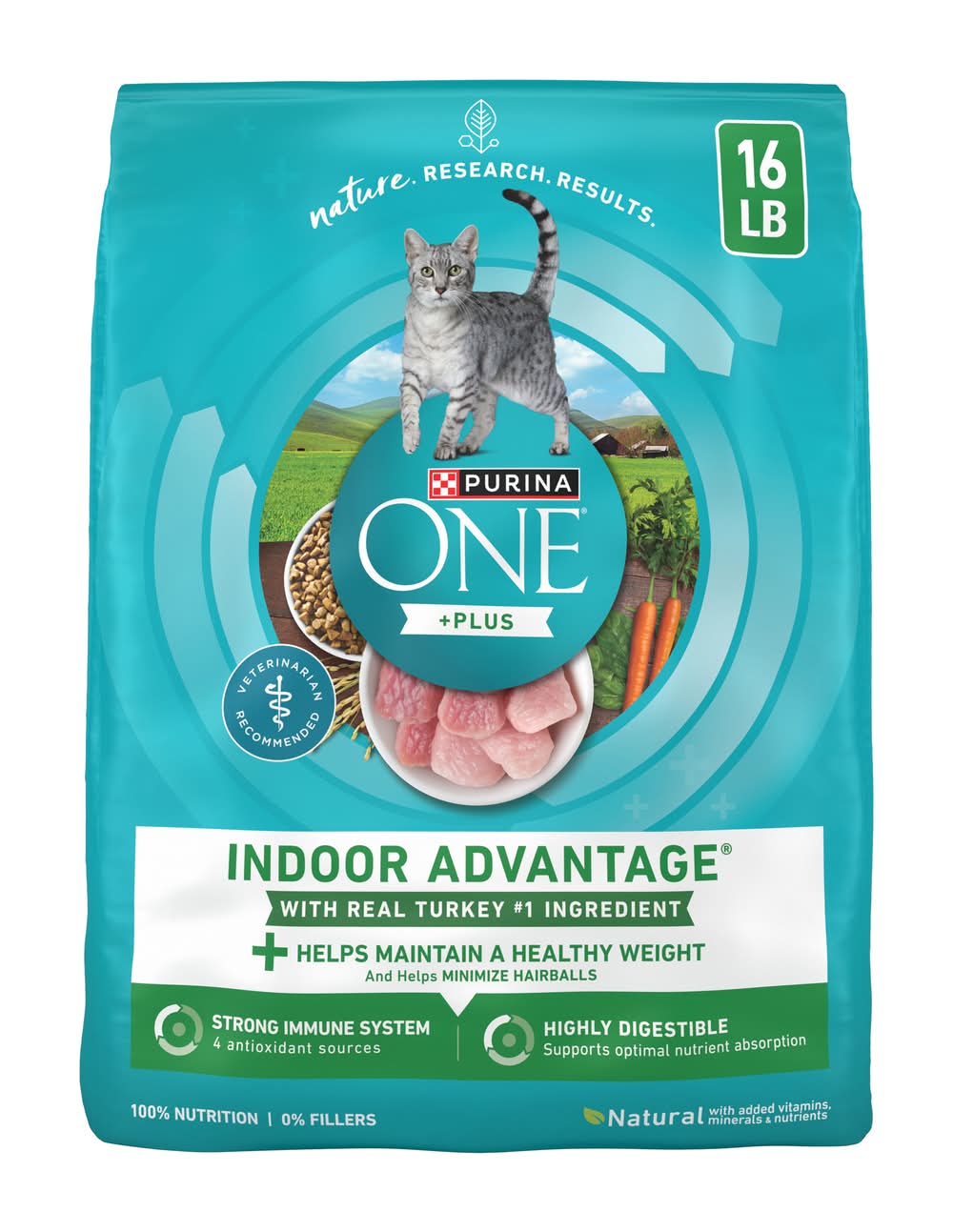 Purina One Plus Indoor Advantage Dry Cat Food (16 lbs)