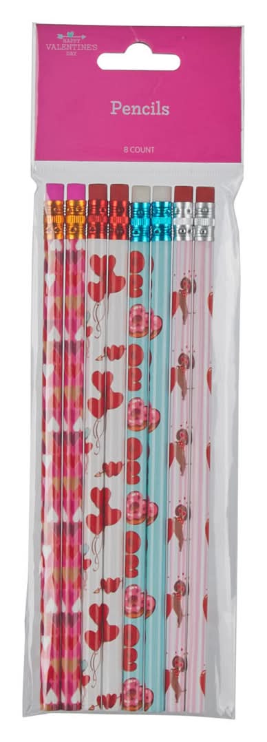 Happy Valentine'S Day Novelty Pencils 8 Ct