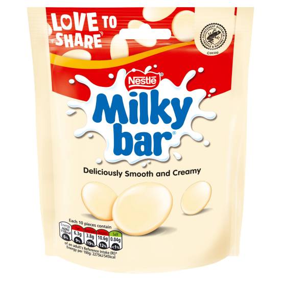 Milkybar Nestlé White Chocolate Giant Buttons Sharing Bag