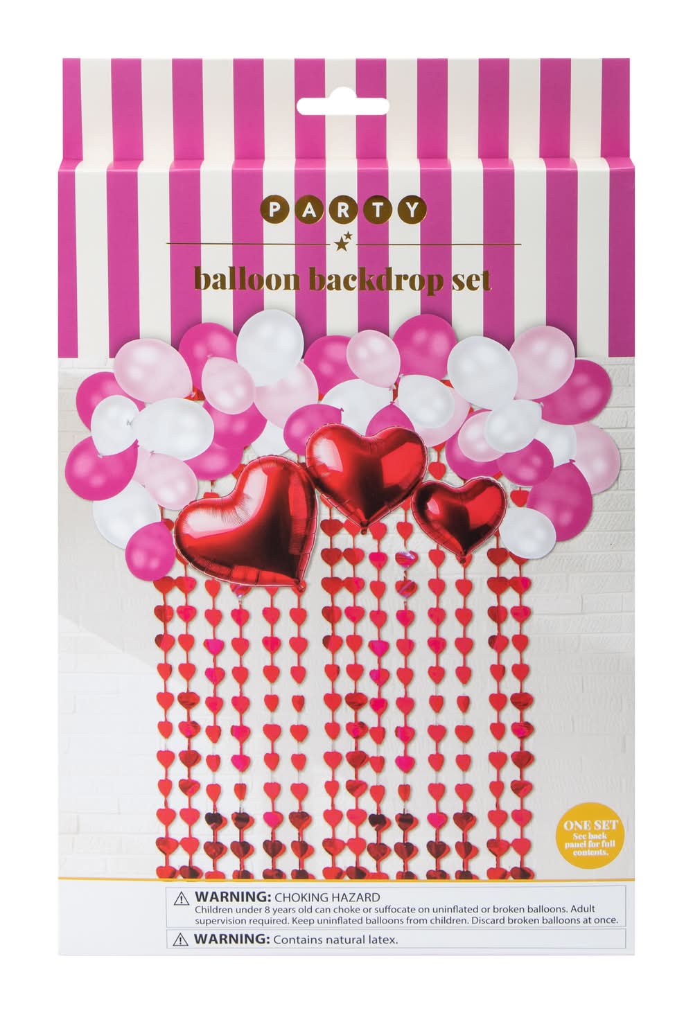 Valentine's Day Party Balloon Backdrop Set Hearts