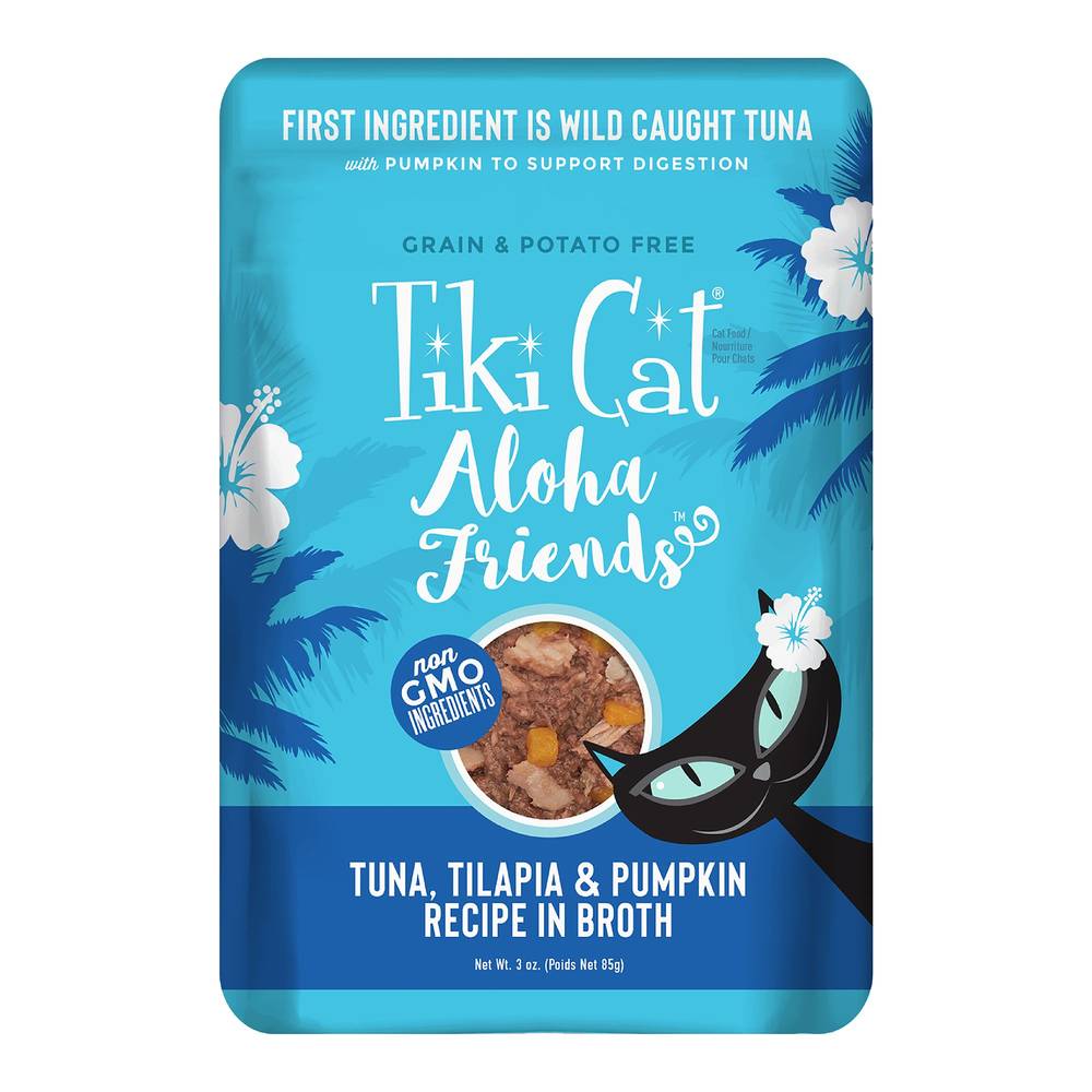 Tiki Cat Aloha Friends Cat Wet Food Pouch (tuna-tilapia & pumpkin)