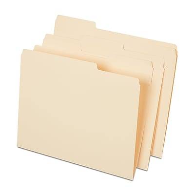 Staples File Folder, 1/3-Cut Tab, Letter Size, Manila, 250/Box (45443-US)