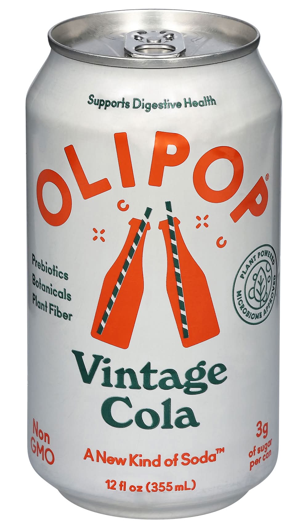 Olipop Prebiotic Soda, Vintage Cola (12 fl oz)