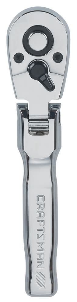 CRAFTSMAN 72 -Tooth 3/8-in Drive Full polish Handle Flexible Head Ratchet