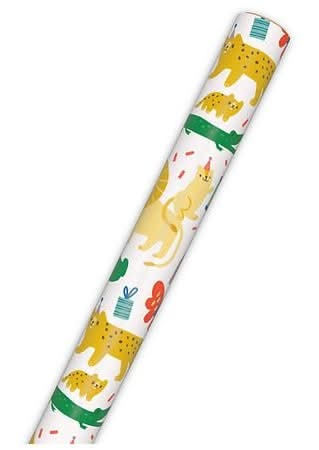 Hallmark Zoo Animals Wrapping Paper With Cutlines on Reverse