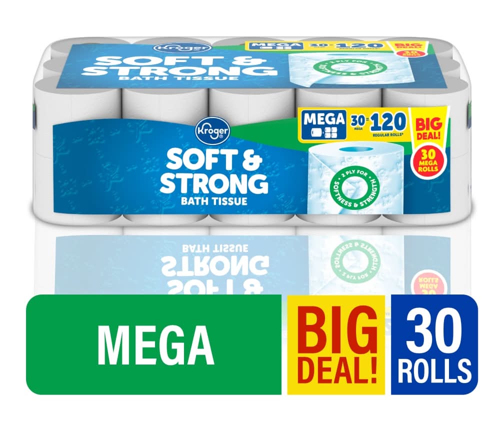 Kroger Soft & Strong Toilet Paper Mega Rolls (30 ct)