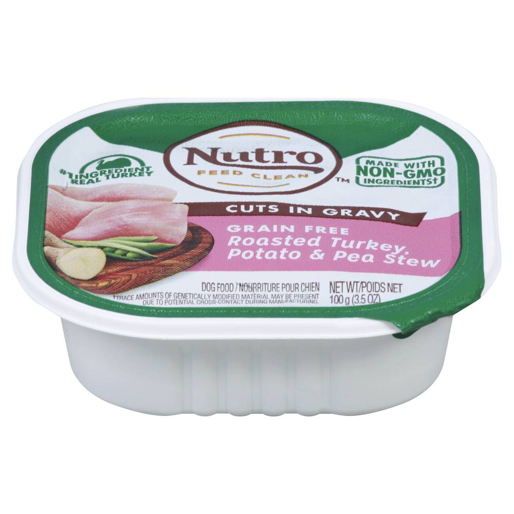 Nutro Cuts in Gravy Roasted Turkey, Potato & Pea Stew Dog Food (3.5 oz)