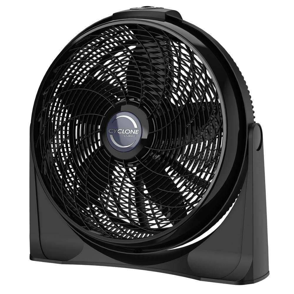 Lasko Floor Cyclone Fan Without Remote, Black