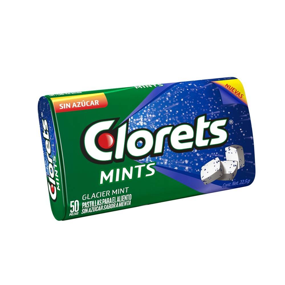 Clorets Pastillas clorets mints glacier sin azúcar sabor menta 50