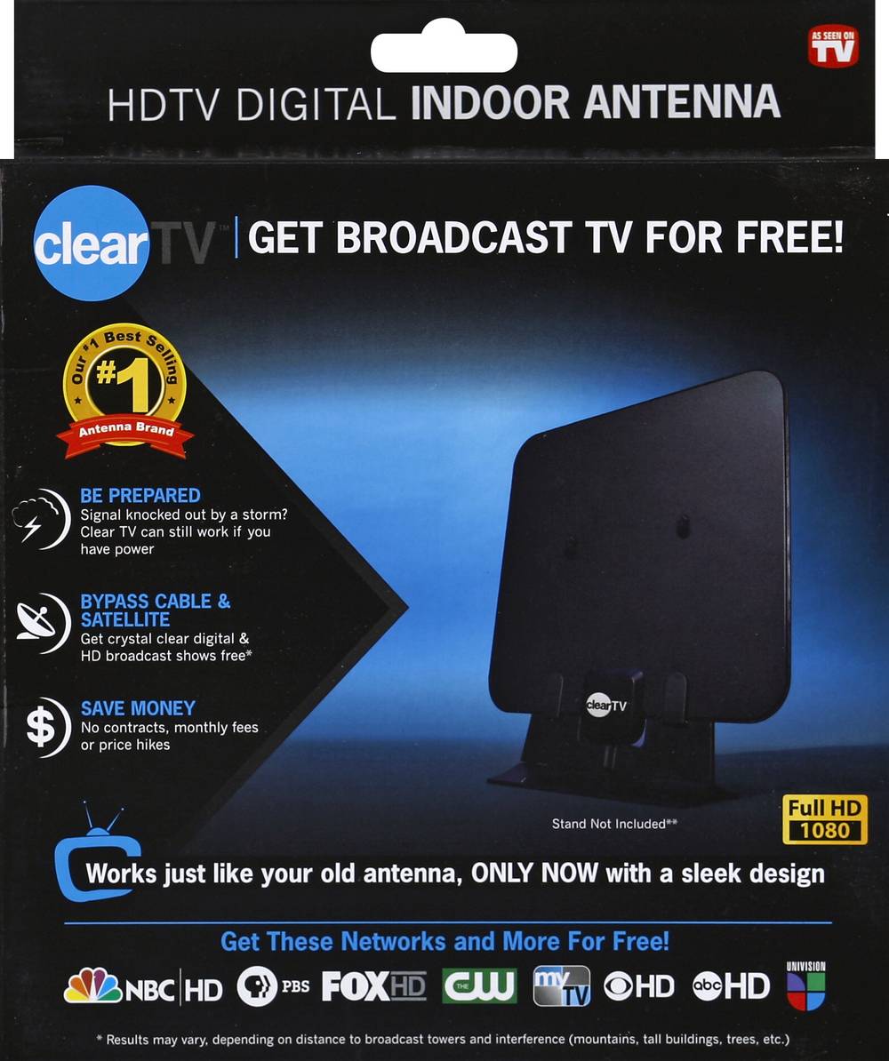 Tv Digital Antenna Clear Tv Walgreens As Seen On Clear Tv Hdtv - Main Image