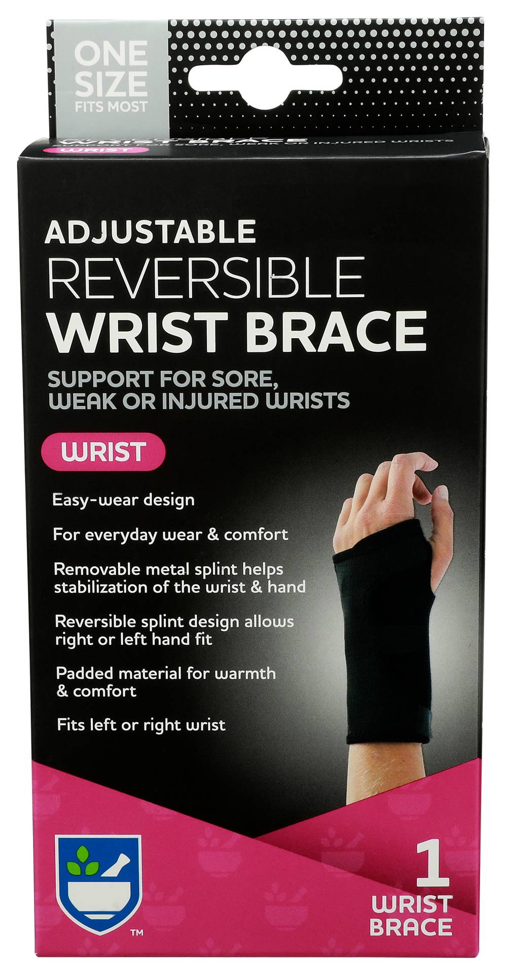 Rite Aid Adjustable Reversible Wrist Brace