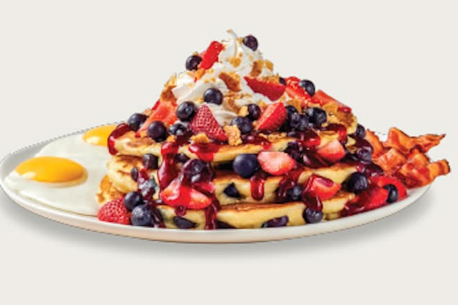 Wildberry Pie Pancakes Platter