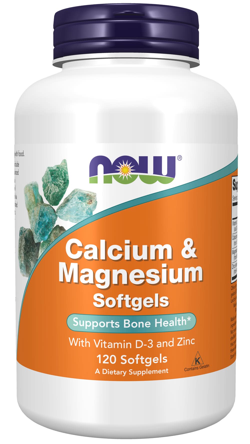 NOW Calcium & Magnesium Vitamin D-3 & Zinc Supplement (0.8 lbs)
