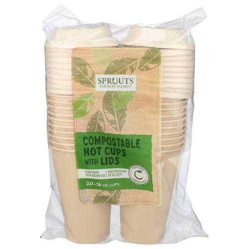 Sprouts 16 OZ Compostable Hot Cups