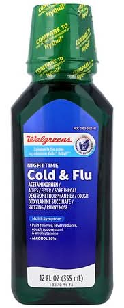 Walgreens Nighttime Cold and Flu Medicne (12 fl oz)