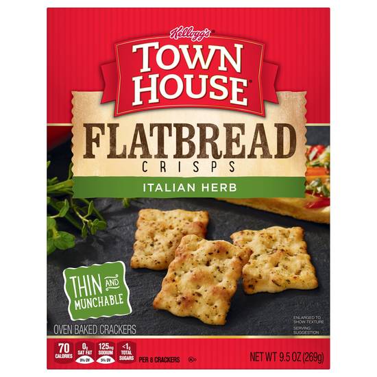 Town House Flatbread Crisps Italian Herb Crackers