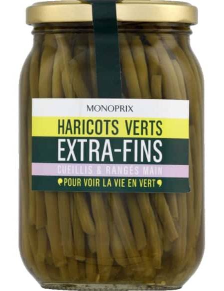Monoprix Haricots Verts Extra-Fins Le Bocal De 345 G Net Égoutté