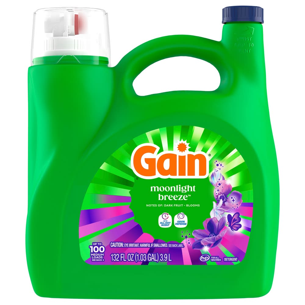 Gain Liquid Laundry Detergent, Moonlight Breeze (132 fl oz)