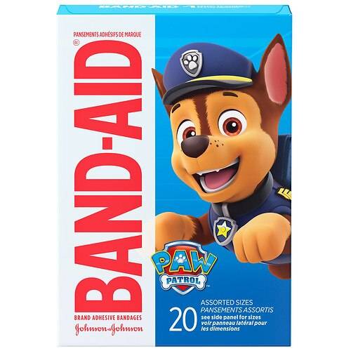 Band Aid Brand Bandages for Kids, Nickelodeon Paw Patrol, Assorted - 20.0 ea