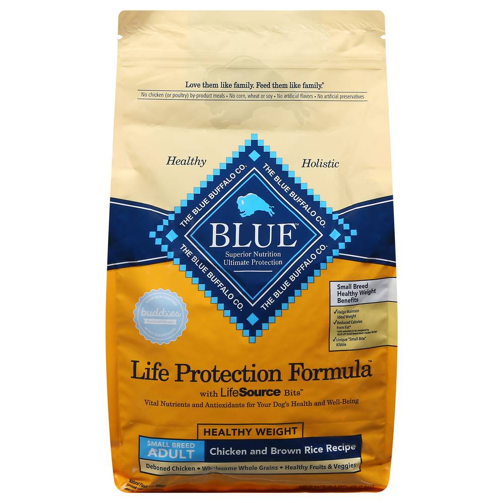 Blue Buffalo Life Protection Formula Natural Adult Small Breed Dry Dog Food, Chicken-Brown Rice (5 lbs)