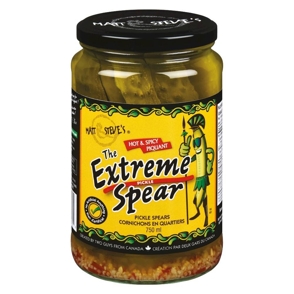 Matt & Steve's The Extreme Hot and Spicy Pickles Spears (750 ml)