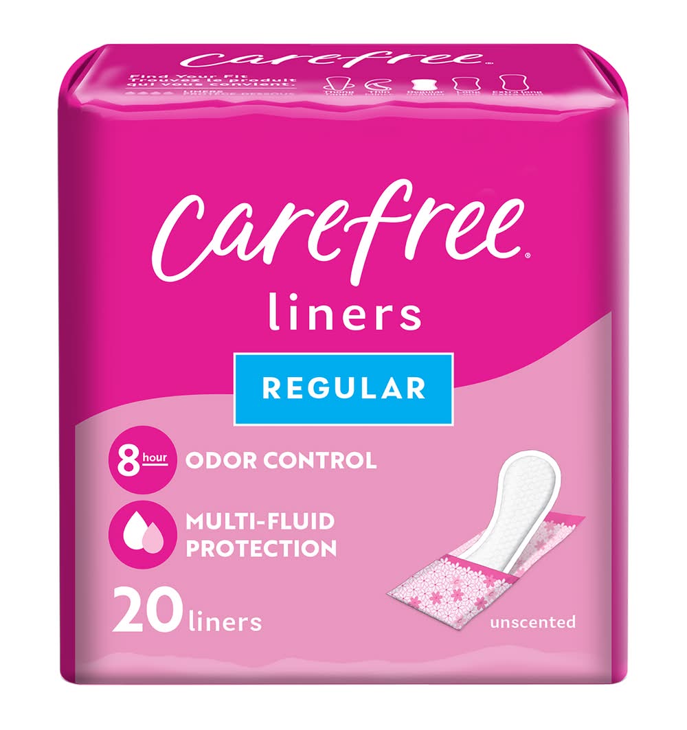 Carefree Acti Fresh Unscented Regular Liners (1.6 oz, 20 ct)