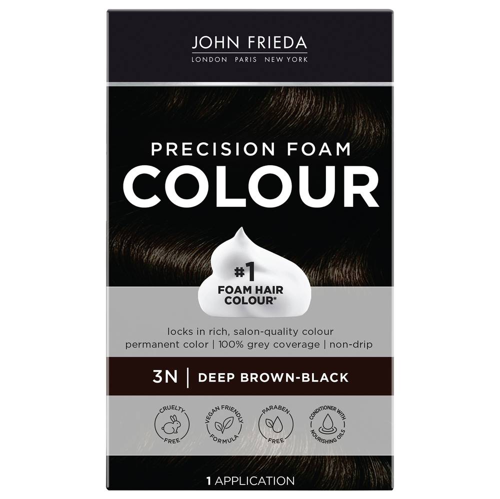 John Frieda Brilliant Brunette 3n Deep Brown Black Foam Color