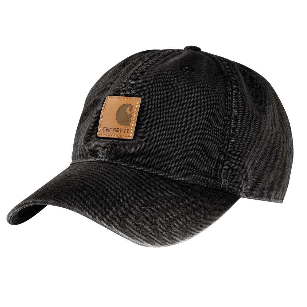 Carhartt Men's Black Cotton Baseball Cap | 100289-BLACK-OFA