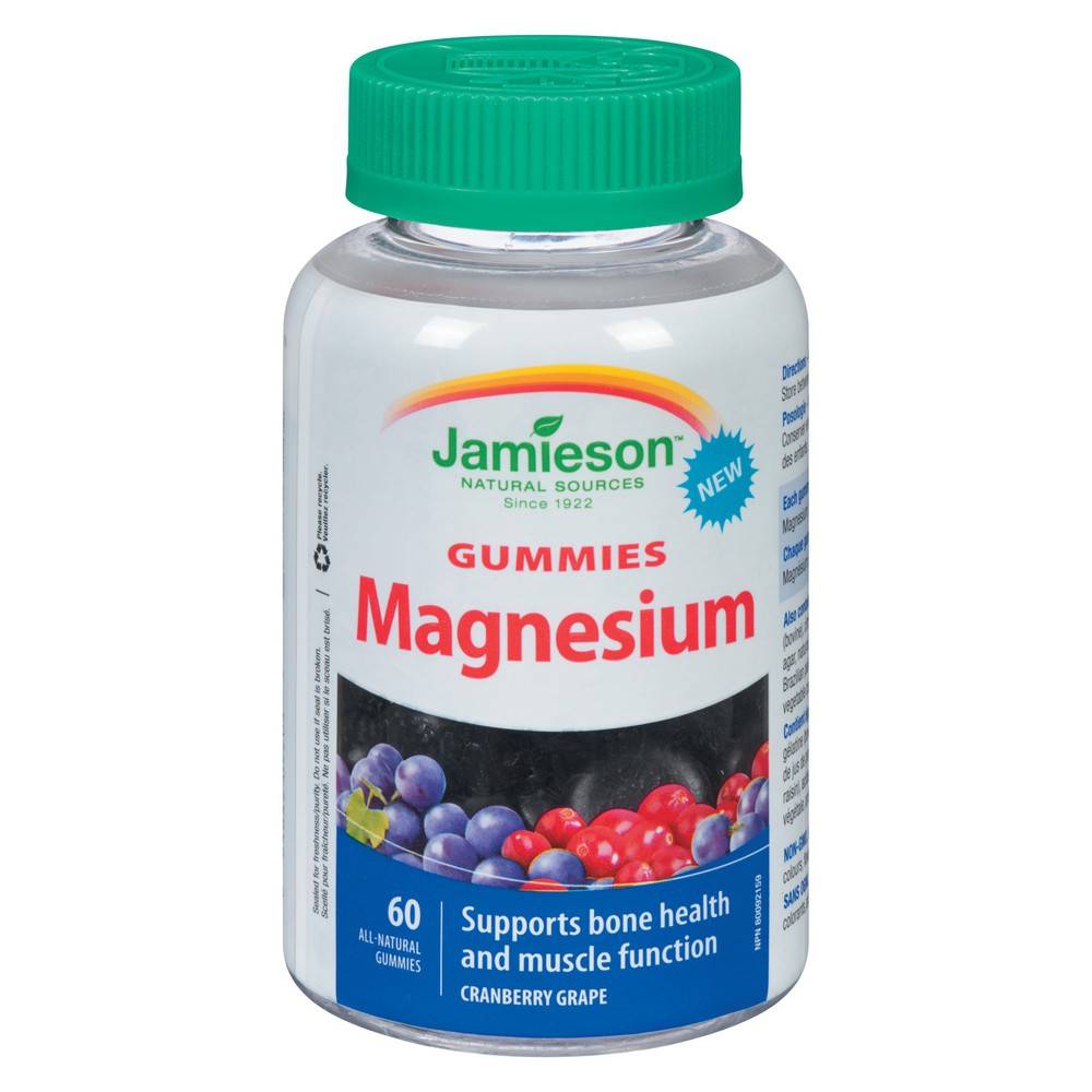 Jamieson Magnesium Cranberry Grape Gummies (60 units)