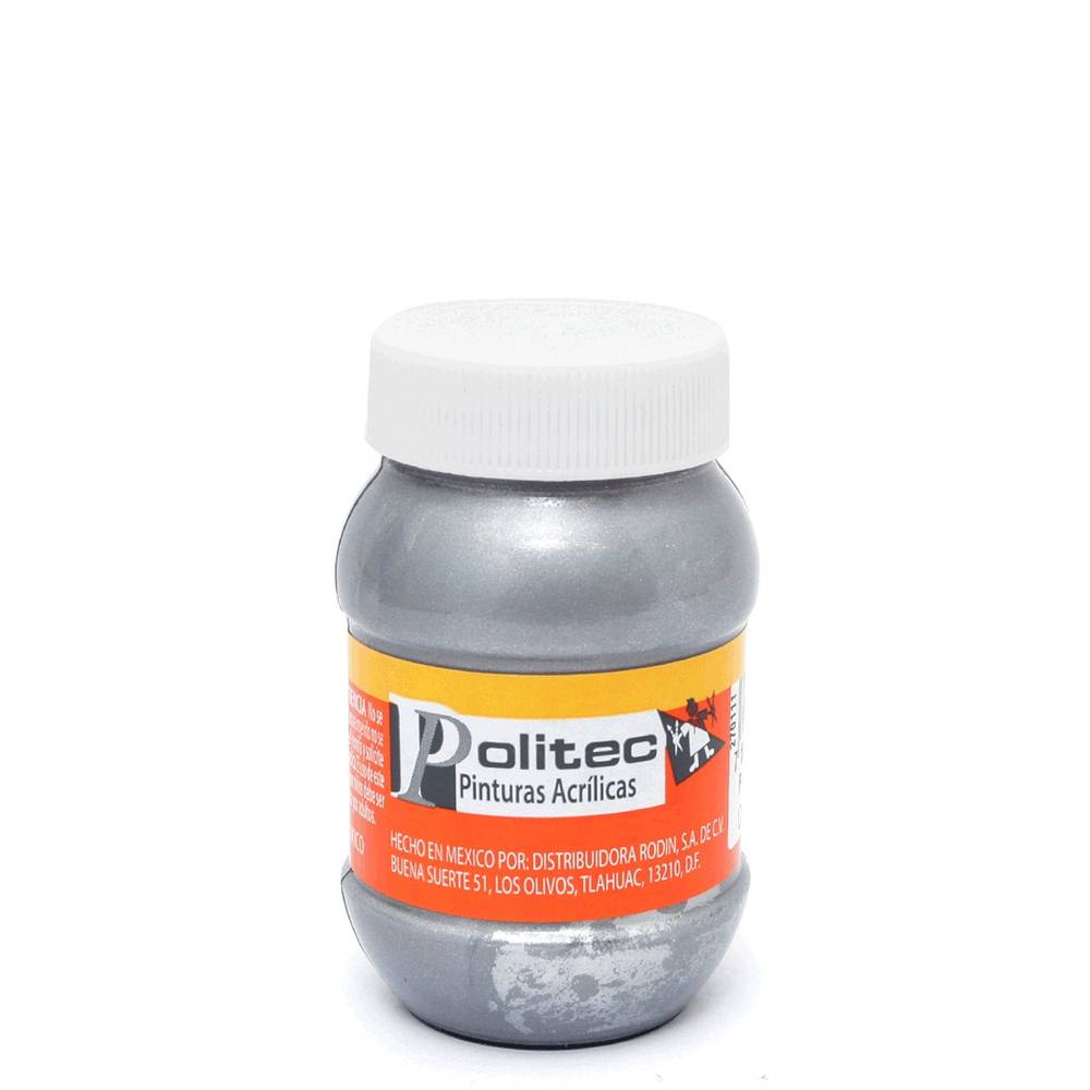 Politec · Pintura acrílica metálica, plata - 701 (100 ml)