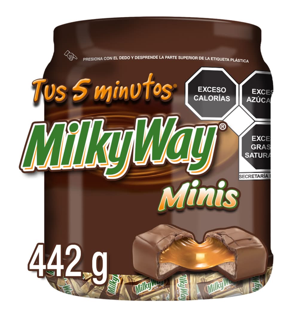 Milky Way · Minis chocolate con leche relleno de caramelo y nougat (52 un)