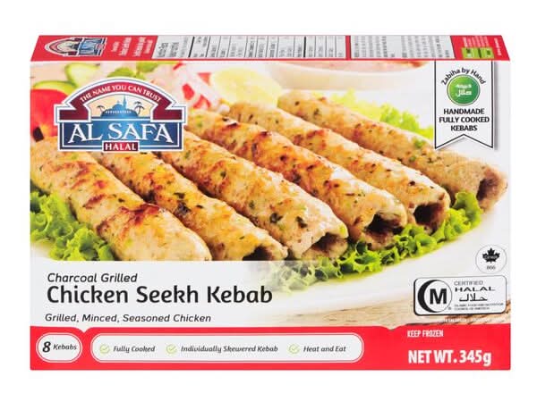 Al Safa Halal Charcoal Grilled Chicken Seekh Kebab (345 g, 8 ct)