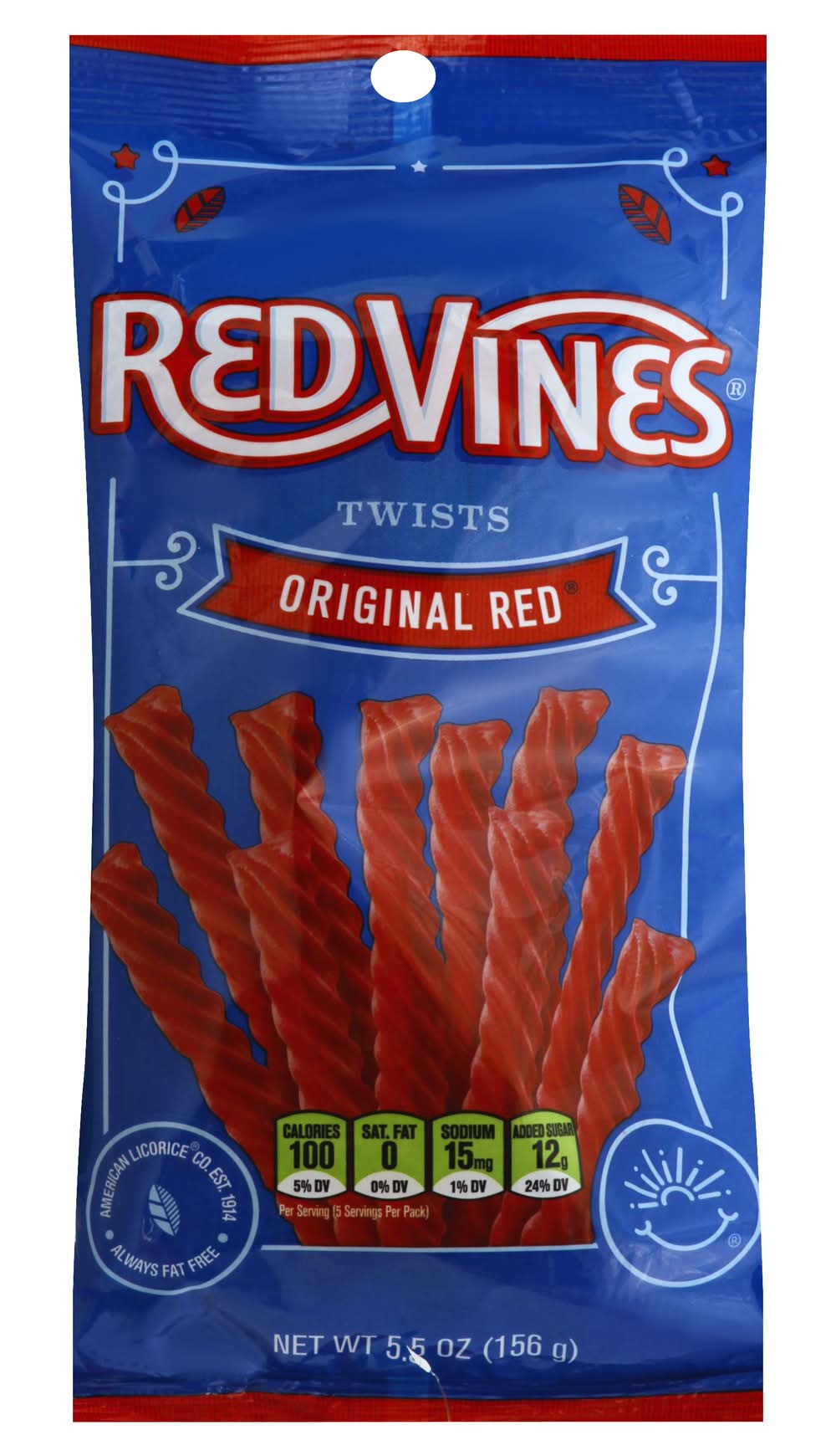 Red Vines Twists Candy, Original Red (5.5 oz)