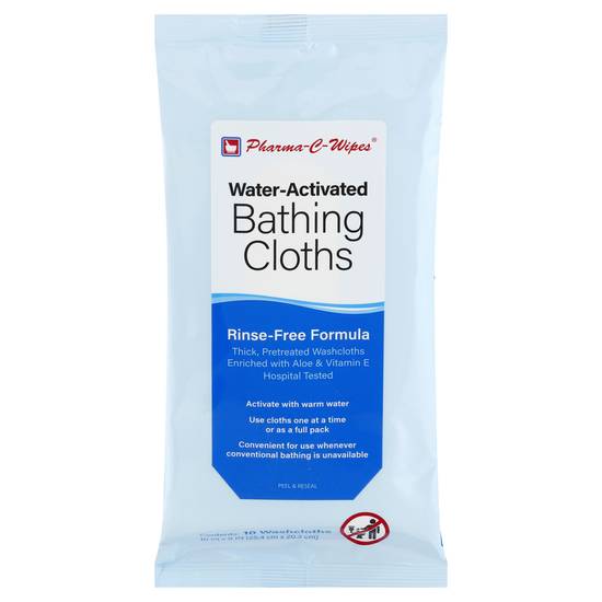 Pharma C Wipes Water-Activated Bathing Cloths (10 ct)