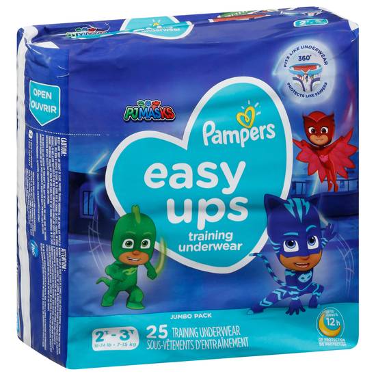 Pampers Pj Masks Easy Ups Training Underwear Size 2t-3t (25 ct)