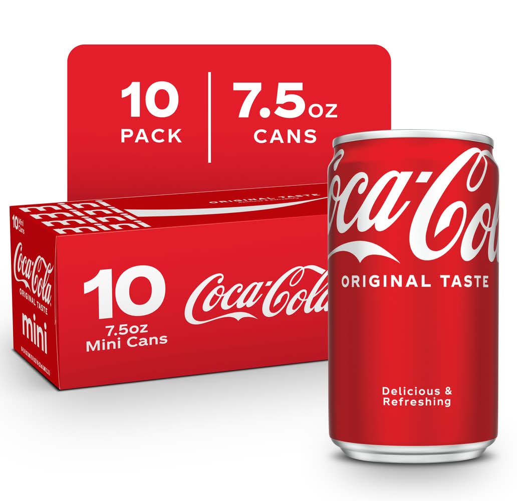 Coca-Cola Original Taste Mini Soft Drink (10 x 7.5 fl oz)