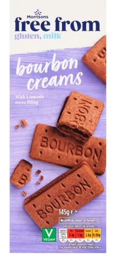 Morrisons Free From Bourbon Cream Biscuits (145g)
