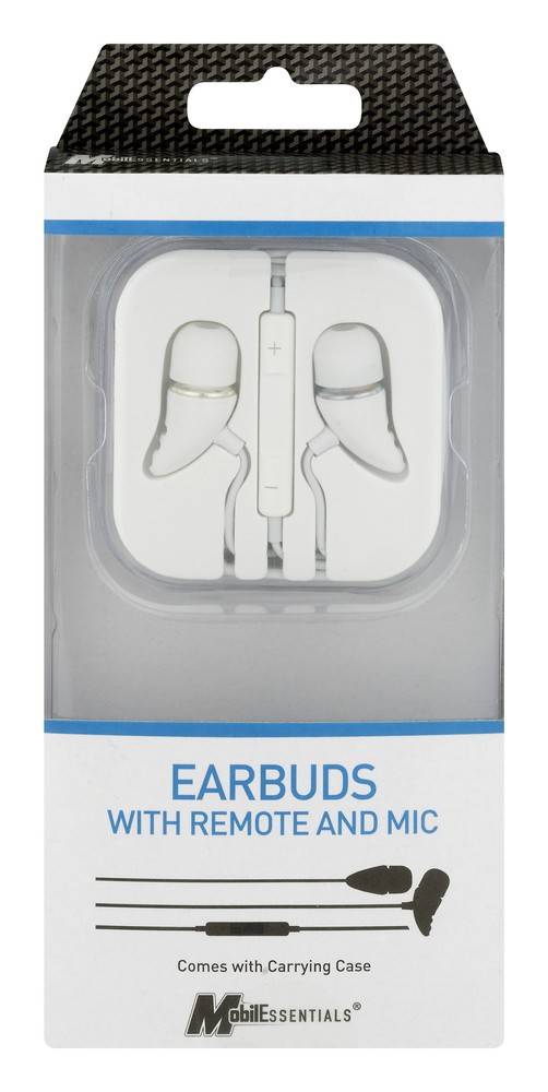 MobilEssentials Earbuds With Remote and Mic (1 ct)