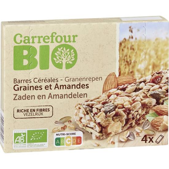 Carrefour Bio - Barres graines et amandes (4 pièces)
