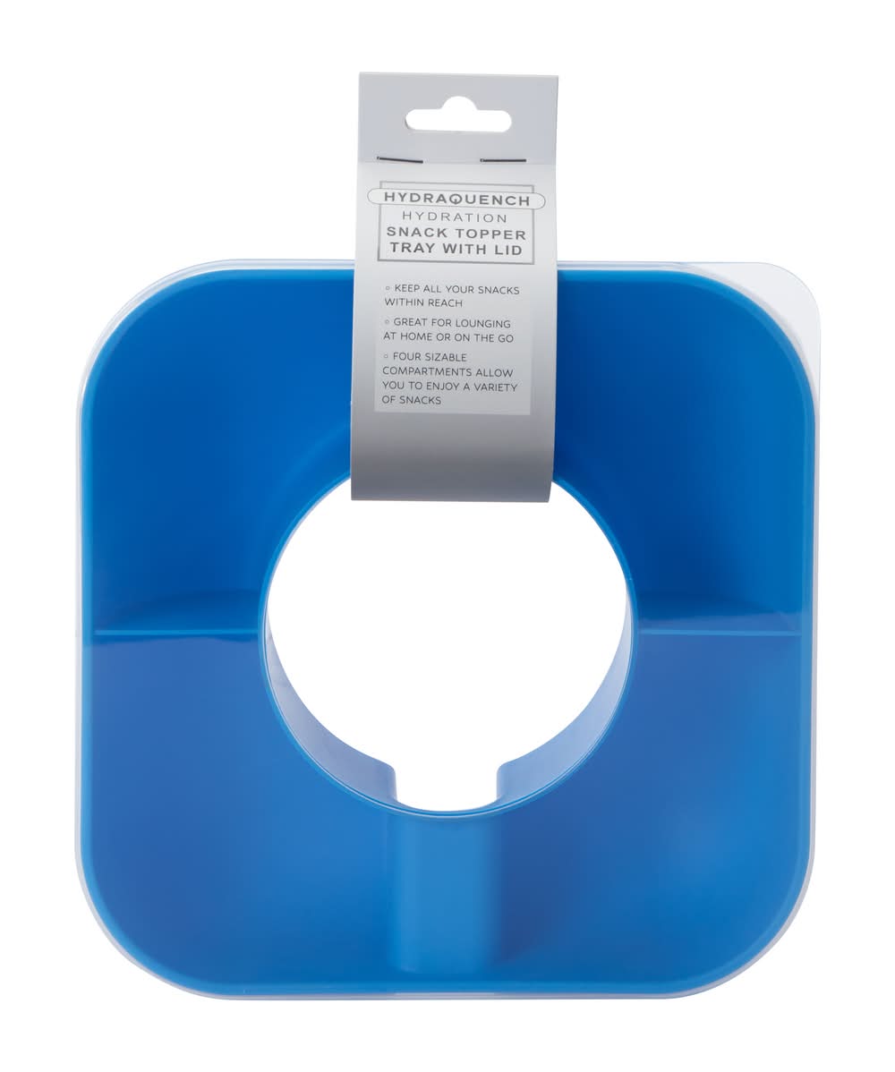 Hydration Snack Topper Tray With Lid Blue