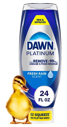 Dawn Platinum Ez-Squeeze Dishwashing Liquid, Refresh Rain (24 fl oz)