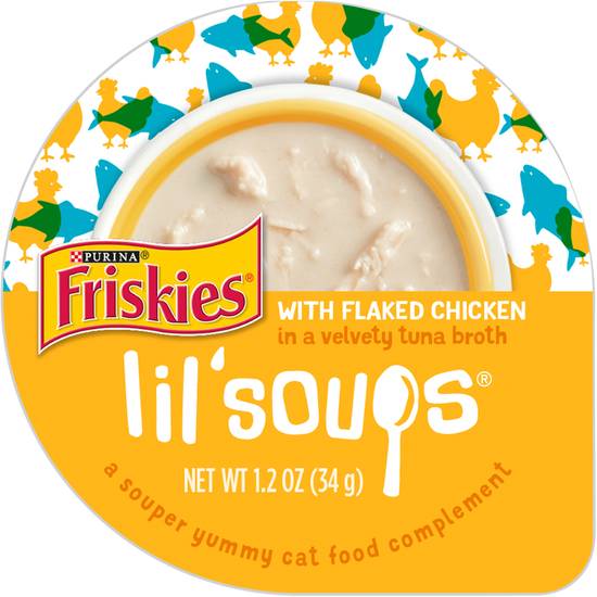 Friskies Lil Soup Flaked Chicken in a Tuna Broth Cat Wet Food