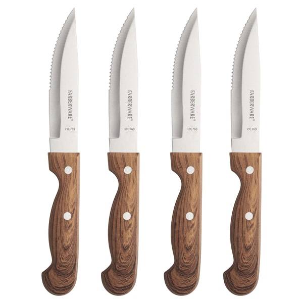 Farberware Pecan Wood Inspired Steak Knife Set (4 piece)