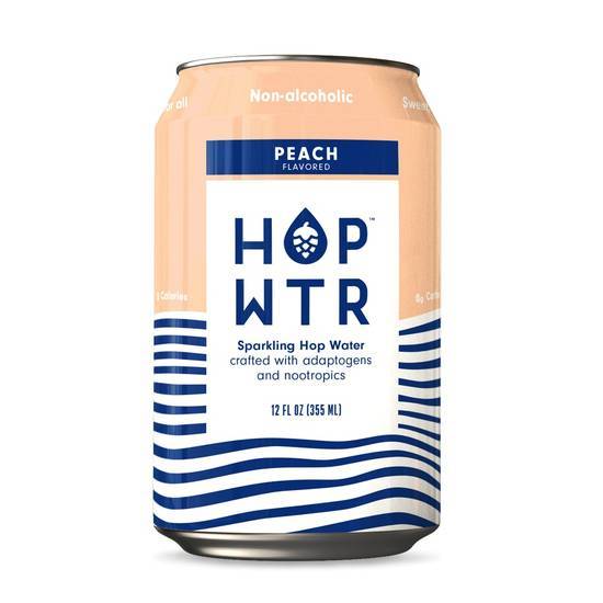 Hop Wtr Non Alcoholic Sparkling Hop Water (12 fl oz) (peach)