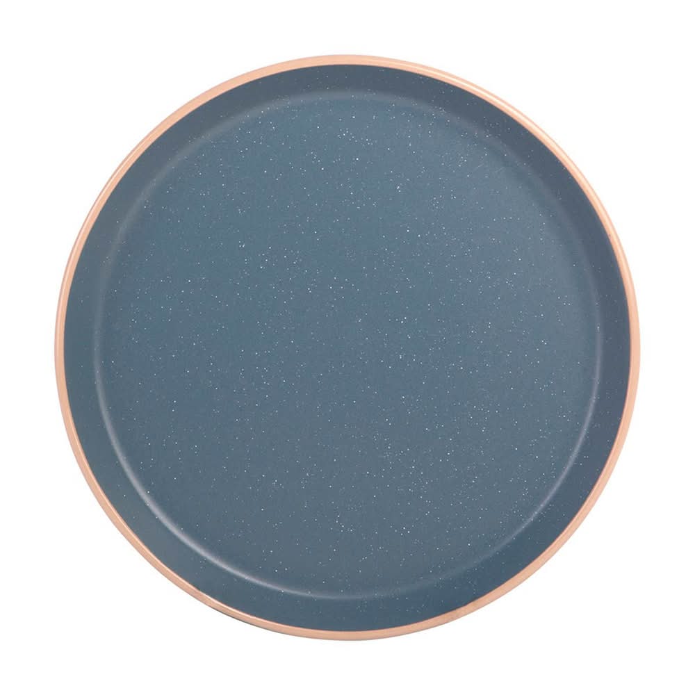 Speckled Deep Rim Salad Plate Blue 8 In