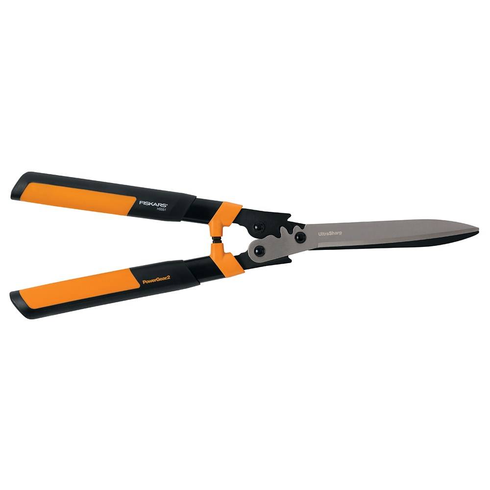 Fiskars PowerGear2 Ultra Sharp Hedge Shears (23 in.) - Cushioned Grip, Non-Stick Coated Blade, Composite Handle - Up to 3x More Power! | 392865-4001