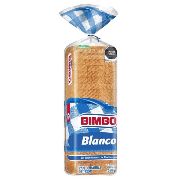 Bimbo pan blanco grande (bolsa 680 g)