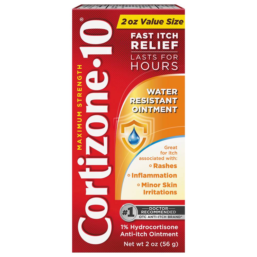 Cortizone-10 Maximum Strength Water Resistant Anti-Itch Ointment (2 oz)