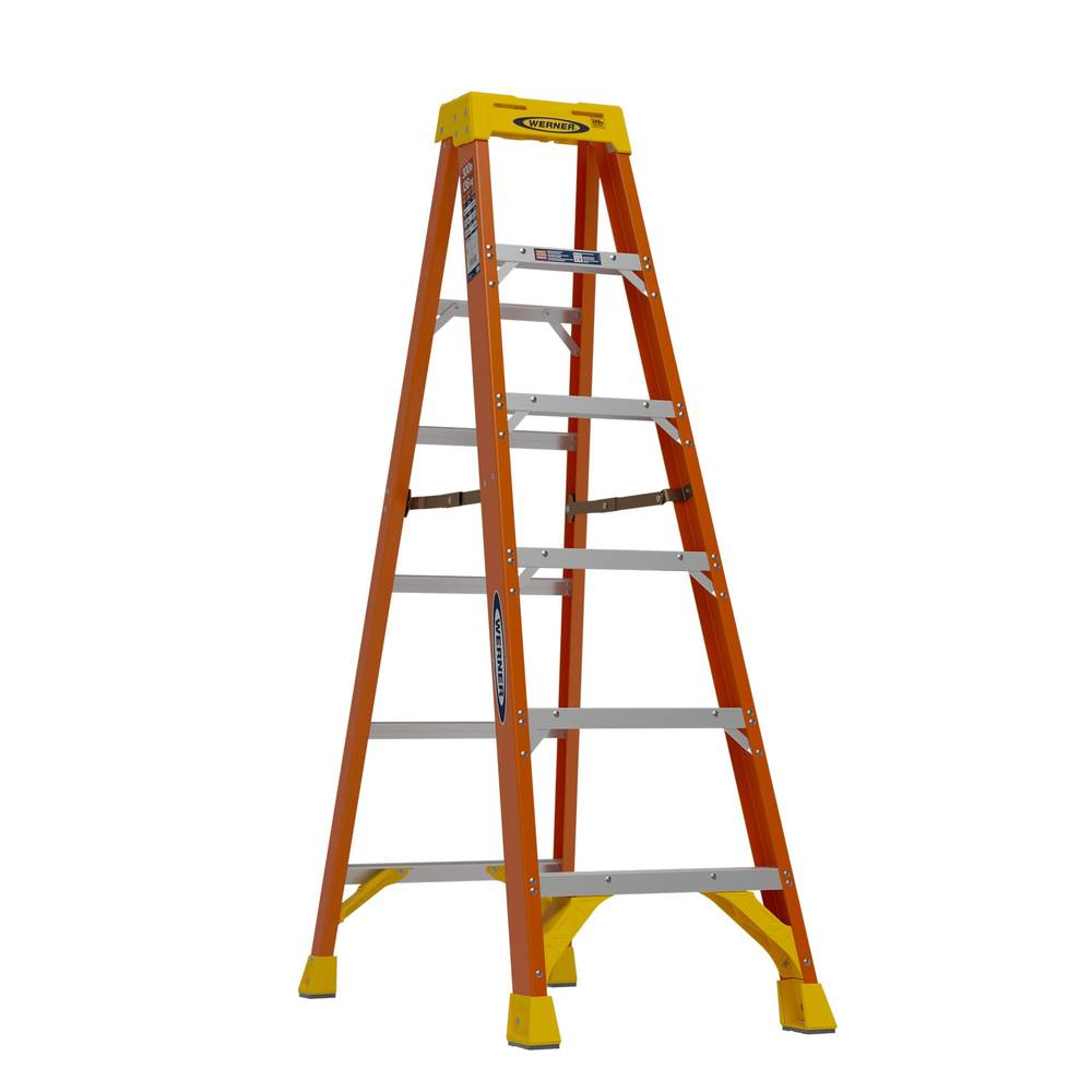 Werner NXT1A 6-ft Fiberglass Type 1a- 300-lb Load Capacity Step Ladder | NXT1A06